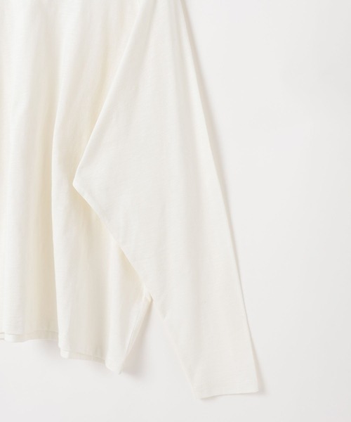 LEPSIM（レプシィム）の「スラブクルーLS　647648（Tシャツ/カットソー・レディース・ブラック/ベージュ/オフホワイト・FREE）」の7枚目の写真