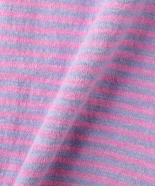 PHINGERIN（フィンガリン）の「PHINGERIN / フィンガリン SLAB GAUZE KNIT SHIRT STRIPE（ニット/セーター・メンズ・カーキ/ブラウン/パープル・MEDIUM）」の9枚目の写真