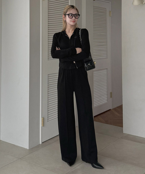 ROYAL PARTY(ロイヤルパーティー)の「カットワイドパンツ(その他パンツ・レディース・ブラック/グレー/オフホワイト・FREE)」の3枚目の写真