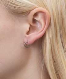 シンプルハートフープピアス