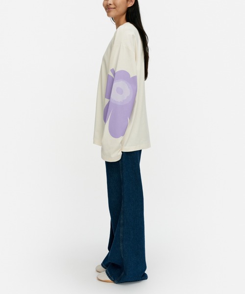marimekko（マリメッコ）の「【kioski】 Siksak Unikko / shirt（Tシャツ/カットソー・レディース・ホワイト・MEDIUM/X-SMALL）」の2枚目の写真