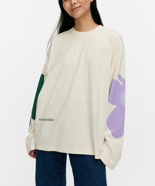 marimekko（マリメッコ）の「【kioski】 Siksak Unikko / shirt（Tシャツ/カットソー・レディース・ホワイト・MEDIUM/X-SMALL）」の4枚目の写真