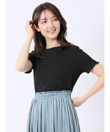 m.f.editorial（エムエフエディトリアル）の「【ストレッチ インナー】m.f.エディトリアル レディース 楊柳 クルーネック 半袖 Tシャツ（Tシャツ/カットソー）」