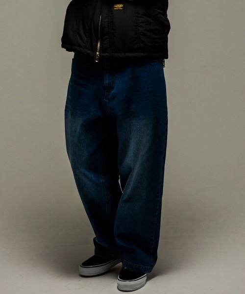 430（フォーサーティ）の「mp14907- DLS-S SLVG DENIM H-WASH デニムパンツ(26-089)（デニムパンツ・メンズ・ブラック/インディゴブルー・34/32/30/28）」の4枚目の写真