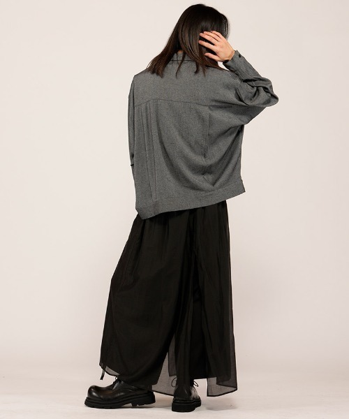 NO ID.（ノーアイディ）の「ms6484- ﾄﾞﾗｲｸﾛｽｵｰﾊﾞｰSH シャツ(858006-449S)（シャツ/ブラウス・メンズ・ミックスグレー/ホワイト/ブラック・ONE SIZE）」の10枚目の写真