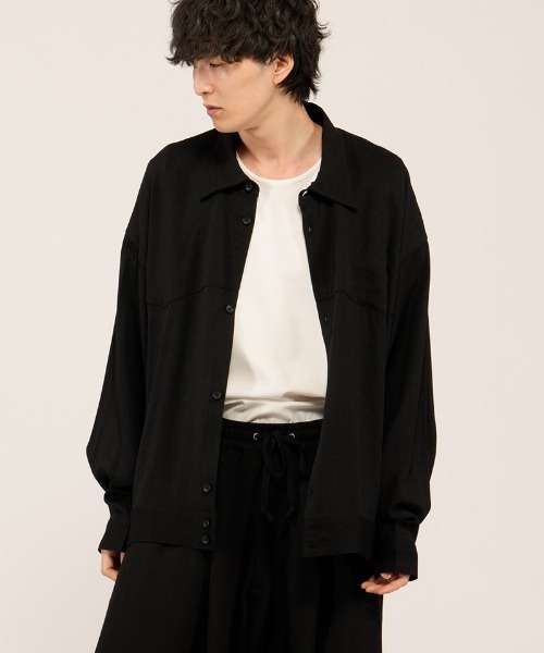 NO ID.（ノーアイディ）の「ms6484- ﾄﾞﾗｲｸﾛｽｵｰﾊﾞｰSH シャツ(858006-449S)（シャツ/ブラウス・メンズ・ミックスグレー/ホワイト/ブラック・ONE SIZE）」の12枚目の写真