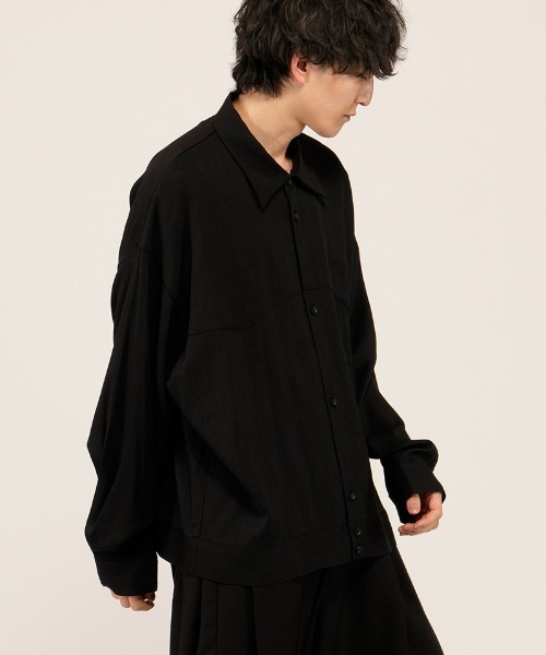 NO ID.（ノーアイディ）の「ms6484- ﾄﾞﾗｲｸﾛｽｵｰﾊﾞｰSH シャツ(858006-449S)（シャツ/ブラウス・メンズ・ミックスグレー/ホワイト/ブラック・ONE SIZE）」の13枚目の写真