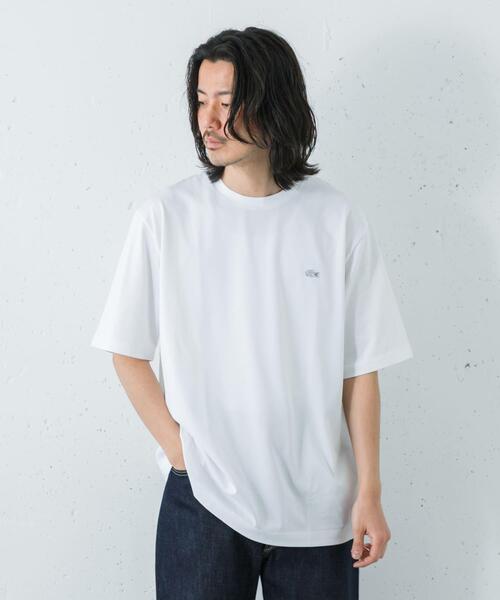 LACOSTE(ラコステ)の「LACOSTE アウトラインクロッククルーネックTシャツ(Tシャツ/カットソー・メンズ・ブルー/ブラック/ピンク系その他/ホワイト/ベージュ・6/5/4)」の1枚目の写真
