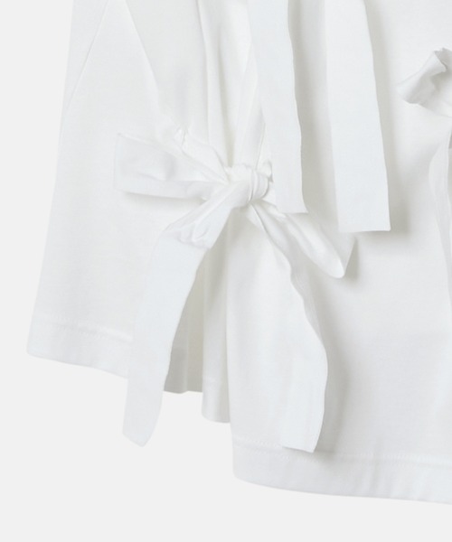 LE CIEL BLEU（ルシェルブルー）の「タンクwボウズ / Tank w/Bows（Tシャツ/カットソー・レディース・ブルー/オフホワイト/ブラック・36）」の8枚目の写真