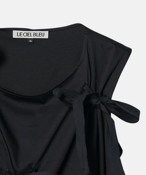 LE CIEL BLEU（ルシェルブルー）の「タンクwボウズ / Tank w/Bows（Tシャツ/カットソー・レディース・ブルー/オフホワイト/ブラック・36）」の17枚目の写真
