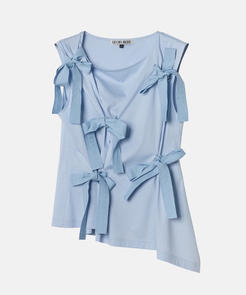 LE CIEL BLEU(ルシェルブルー)の「タンクwボウズ / Tank w/Bows(Tシャツ/カットソー・レディース・ブルー/オフホワイト/ブラック・36)」の20枚目の写真