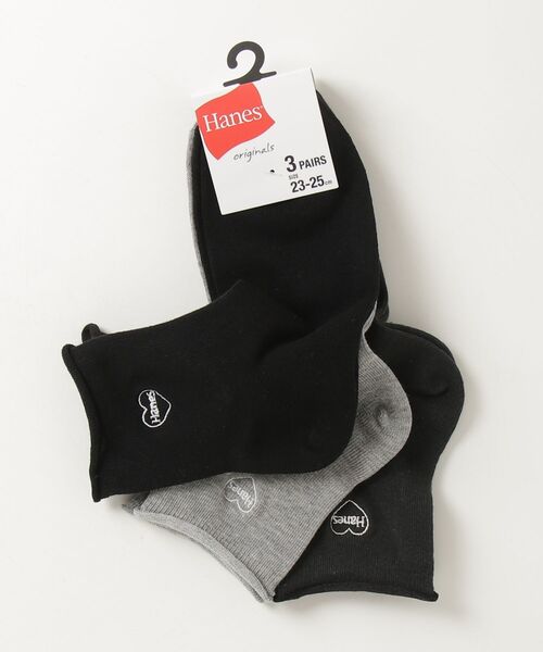 HANES(ヘインズ)の「【Hanes/ヘインズ】レディース 【3足組】Hanes originals スニーカーインソックス(ソックス/靴下・レディース・その他1/その他・SMALL)」の3枚目の写真