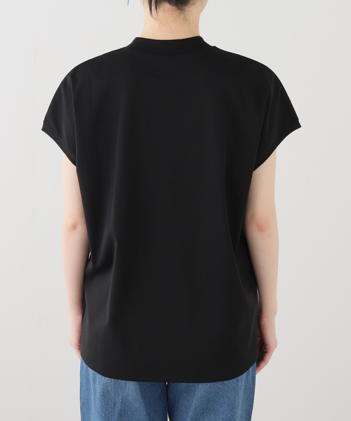 IENA(イエナ)の「GGG/ジージージー Crew Neck French Sleeve T Tシャツ 02-01-1873(Tシャツ/カットソー・レディース・ホワイト/ブラック・FREE)」の11枚目の写真