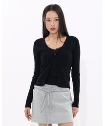 Form Hook Cardigan (BLACK)