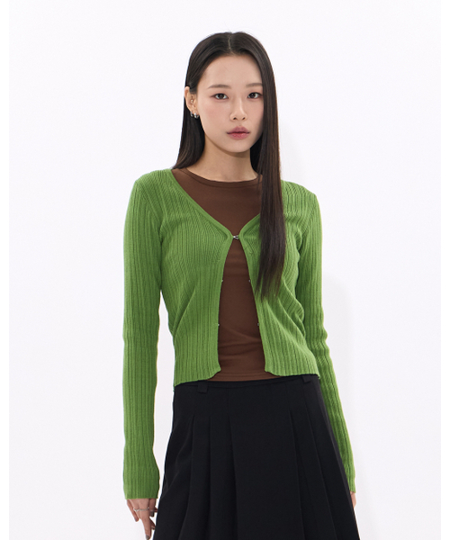 MOAA(モア)の「Form Hook Cardigan (BLACK)(カーディガン/ボレロ・レディース・その他・FREE)」の2枚目の写真