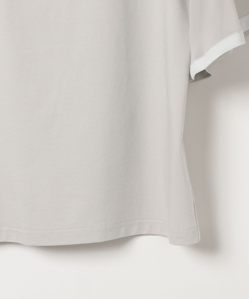 Andemiu(アンデミュウ)の「ソデフハクカットソー659216(Tシャツ/カットソー・レディース・ライトグレー/ブラック/オフホワイト/サーモンピンク・FREE)」の9枚目の写真
