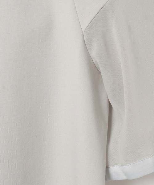 Andemiu(アンデミュウ)の「ソデフハクカットソー659216(Tシャツ/カットソー・レディース・ライトグレー/ブラック/オフホワイト/サーモンピンク・FREE)」の11枚目の写真