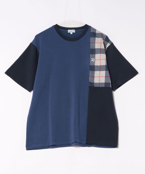 Arnold Palmer（アーノルドパーマー）の「エアーポンチ カラーブロッキング Tシャツ（Tシャツ/カットソー・メンズ・ブルー/ホワイト/ブラック・LL/L/M）」の3枚目の写真