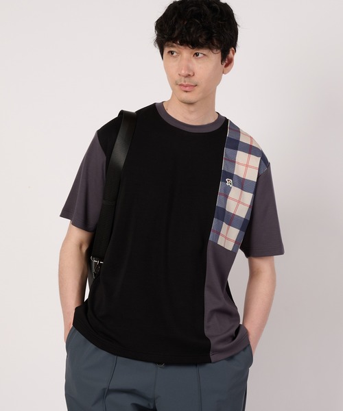 Arnold Palmer(アーノルドパーマー)の「エアーポンチ カラーブロッキング Tシャツ(Tシャツ/カットソー・メンズ・ブルー/ホワイト/ブラック・LL/L/M)」の2枚目の写真