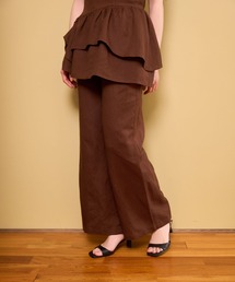 mysty woman | リネン混イージーワイドパンツ 678887(その他パンツ)