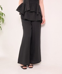 mysty woman | リネン混イージーワイドパンツ 678887(その他パンツ)