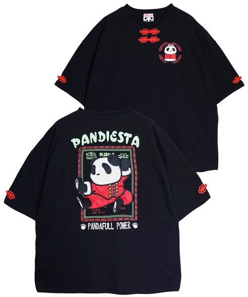 PANDIESTA（パンディエスタ）の「カンフーパンダTシャツ(M2)（Tシャツ/カットソー・メンズ・ブラック/ホワイト・XL/L/M）」の2枚目の写真