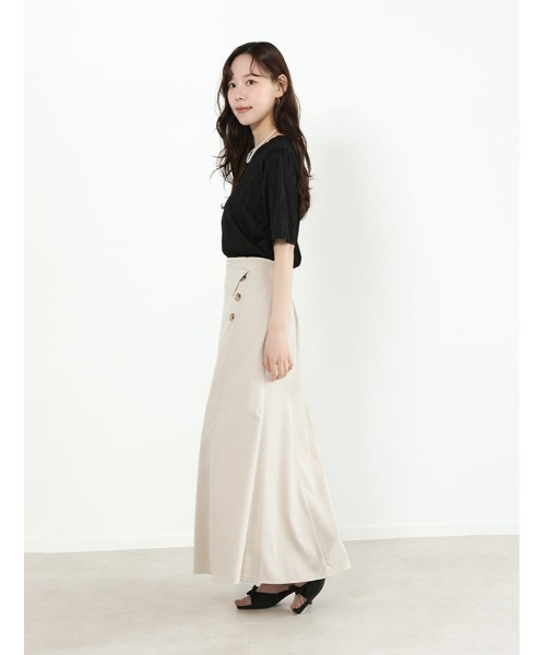 fifth(フィフス)の「ウェーブジャガードクルーネックTシャツ(Tシャツ/カットソー・レディース・アイボリー/ブラック/ラベンダー・M)」の14枚目の写真