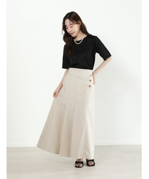 fifth(フィフス)の「ウェーブジャガードクルーネックTシャツ(Tシャツ/カットソー・レディース・アイボリー/ブラック/ラベンダー・M)」の20枚目の写真