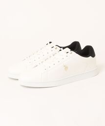 LB/S （エルビーエス）の「【U.S. POLO ASSN./ユーエスポロアッスン】ワンポイント ブランドロゴスニーカー ローカット PUレザー シンプル きれいめ カジュアル 通勤 通学（スニーカー）」