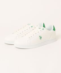 LB/S （エルビーエス）の「【U.S. POLO ASSN./ユーエスポロアッスン】ワンポイント ブランドロゴスニーカー ローカット PUレザー シンプル きれいめ カジュアル 通勤 通学（スニーカー）」
