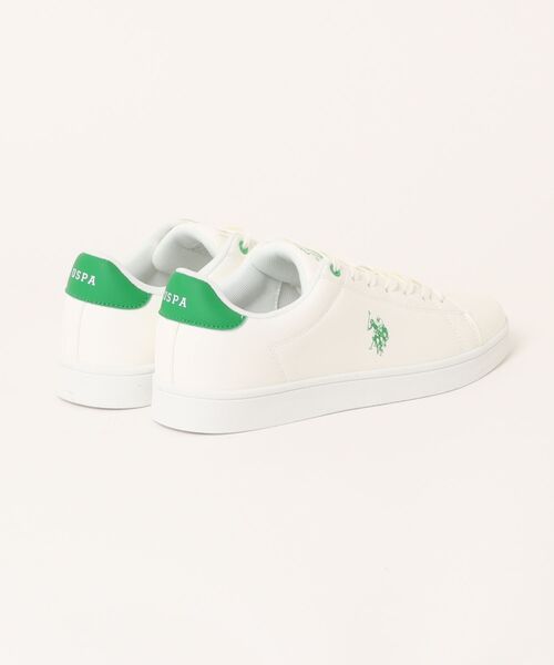 U.S. POLO ASSN.(ユーエスポロアッスン)の「【U.S. POLO ASSN./ユーエスポロアッスン】ワンポイント ブランドロゴスニーカー ローカット PUレザー シンプル きれいめ カジュアル 通勤 通学(スニーカー・メンズ・ブラック/ホワイト/グリーン・25cm/26cm/28cm/25.5cm/26.5cm/27cm)」の4枚目の写真