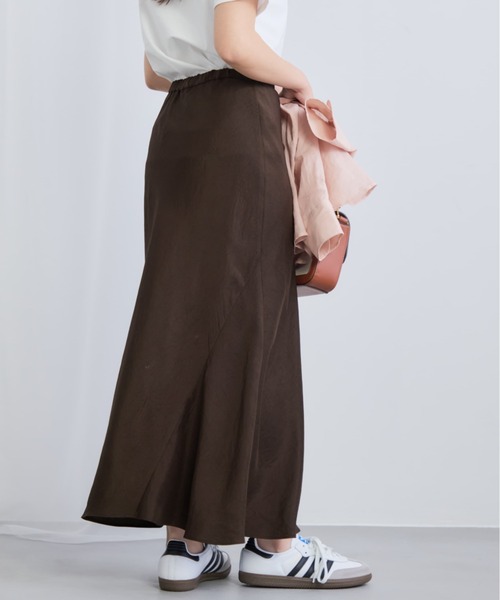 COHINA(コヒナ)の「【接触冷感・防臭】アセテートバックサテンナロースカート 【低身長・小柄女性】(スカート・レディース・グレイッシュベージュ/ベージュ/ブラウン・XS-Short/S-Short/XS-Regular/S-Regular)」の21枚目の写真