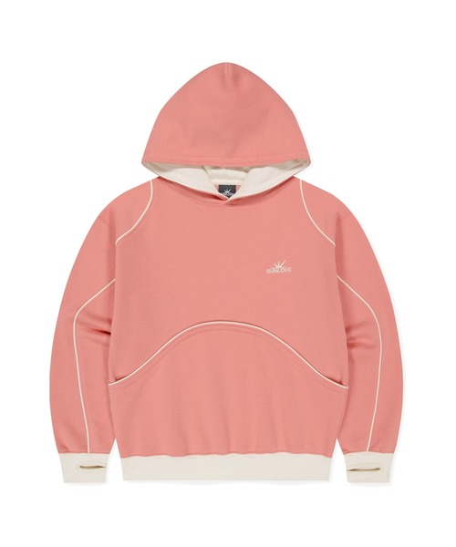 SUNLOVE（サンラブ）の「Crescent Brushed Hoodie（パーカー・レディース・ブラウン/サーモンピンク/アイボリー・S/L/M）」の3枚目の写真