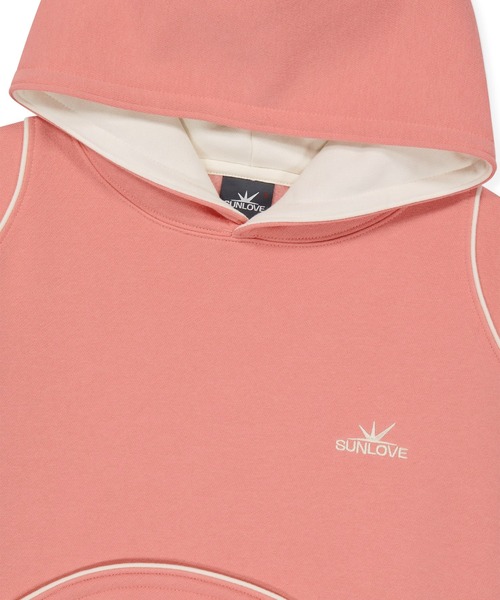 SUNLOVE（サンラブ）の「Crescent Brushed Hoodie（パーカー・レディース・ブラウン/サーモンピンク/アイボリー・S/L/M）」の17枚目の写真