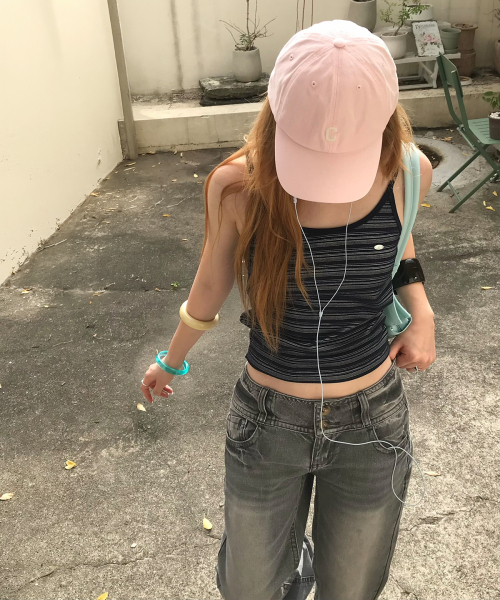COVERNAT WOMAN(カバーナットウーマン)の「ウィメンズストライプノースリーブネイビー(Tシャツ/カットソー・レディース・その他・WM/WS)」の4枚目の写真