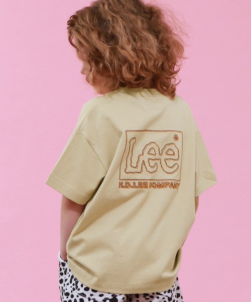 Lee(リー)の「Lee/リー【110-150cm】LeeバックプリントTシャツ(Tシャツ/カットソー・キッズ・ブルー/ベージュ/ホワイト・110/120/130/140/150)」の1枚目の写真