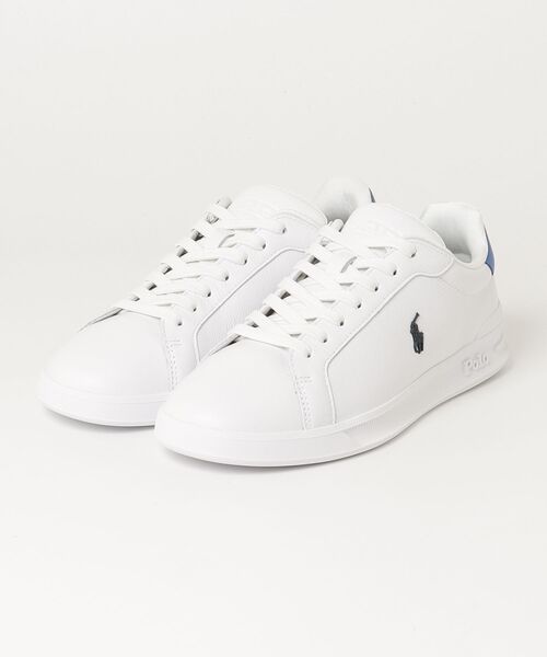 POLO RALPH LAUREN(ポロ ラルフ ローレン)の「ポロ ラルフ ローレン HERITAGE COURT II ヘリテージ コート II スニーカー(スニーカー・メンズ・ホワイト系その他/ホワイト×ブルー・80/85/90/95/100/75)」の4枚目の写真