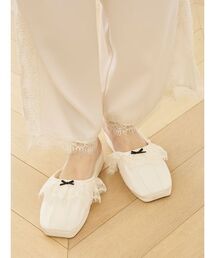 SNIDEL HOME（スナイデルホーム）の「サテンレースルームシューズ（ルームシューズ/スリッパ）」