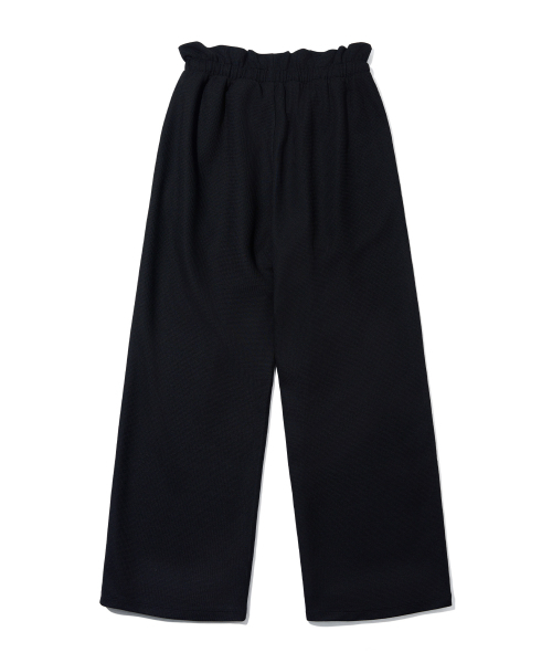 YOUHEE（ユヒ）の「FRILL BANDING WIDE PANTS_BLACK（スウェットパンツ・レディース・その他・FREE）」の3枚目の写真