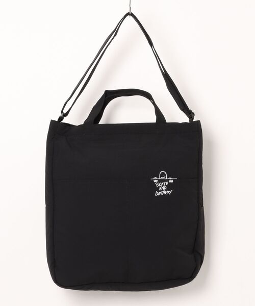 THRASHER（スラッシャー）の「THRASHER TOTE SHOULDER L（トートバッグ・メンズ・ブラック系その他/ブラック系その他2・FREE）」の2枚目の写真