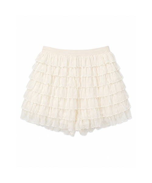 VASCARA(バスカラ)の「Frill Cancan Banding Shorts (2colors)(その他パンツ・レディース・ホワイト/ブラック・FREE)」の2枚目の写真