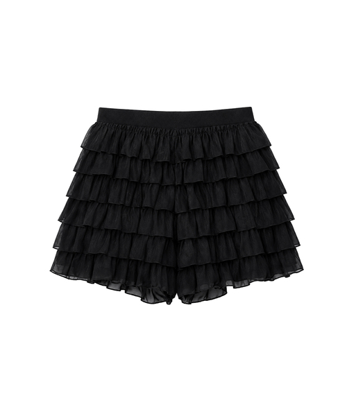 VASCARA(バスカラ)の「Frill Cancan Banding Shorts (2colors)(その他パンツ・レディース・ホワイト/ブラック・FREE)」の1枚目の写真