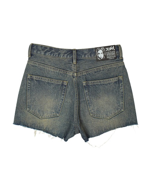 X-girl（エックスガール）の「5POCKET MICRO SHORTS（その他パンツ・レディース・ベージュ/ライトインディゴブルー/ピンク・S/M）」の4枚目の写真