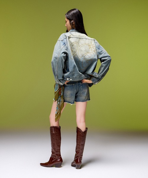 X-girl（エックスガール）の「5POCKET MICRO SHORTS（その他パンツ・レディース・ベージュ/ライトインディゴブルー/ピンク・S/M）」の15枚目の写真