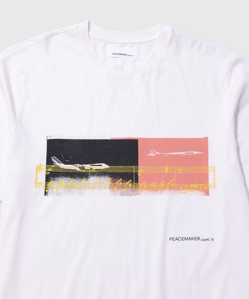 OAMC（オーエーエムシー）の「【OAMC PEACEMAKER/オーエーエムシー ピースメーカー】Regular Tee Halfway To Nowhere（Tシャツ/カットソー・メンズ・ホワイト/チャコールグレー・L/M）」の5枚目の写真