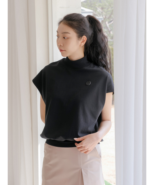 NITINA(ニティナ)の「ドロップショルダーベストBK(ベスト・レディース・ブラック・F)」の1枚目の写真