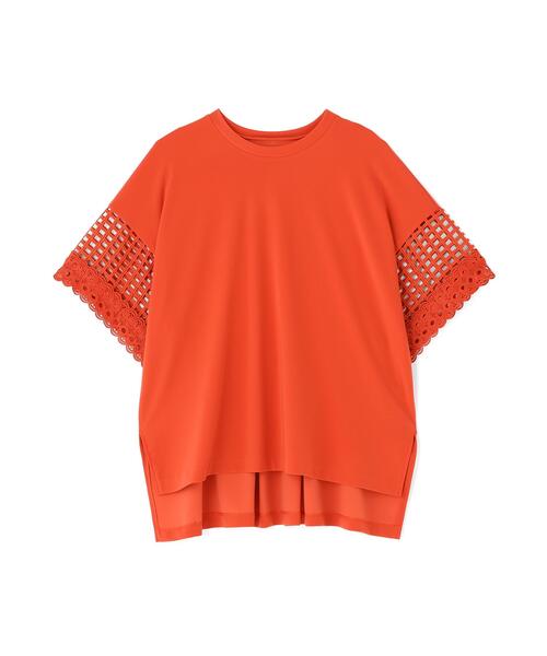 ADORE(アドーア)の「◆マットポンチトップス(Tシャツ/カットソー・レディース・ホワイト/オレンジ/ブラウン・38)」の1枚目の写真