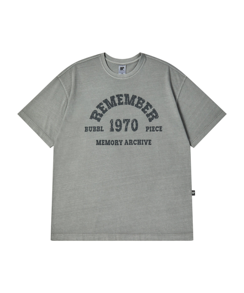 BUBBLPIECE（バブルピース）の「[男女共用] 1970リメンバークラックピグメントTシャツ_ライトグレー（Tシャツ/カットソー・レディース・その他・MEDIUM/LARGE）」の5枚目の写真