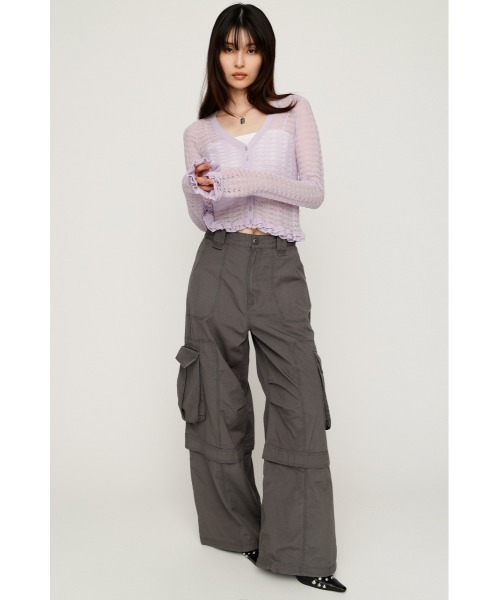 SLY(スライ)の「WASHED 2WAY CARGO PT ウォッシュド2ウェイカーゴパンツ 春服 夏服(カーゴパンツ・レディース・ライトブラック/オフホワイト/ブラウン系その他2・1/2)」の13枚目の写真