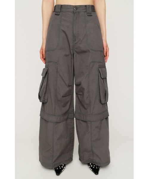 SLY(スライ)の「WASHED 2WAY CARGO PT ウォッシュド2ウェイカーゴパンツ 春服 夏服(カーゴパンツ・レディース・ライトブラック/オフホワイト/ブラウン系その他2・1/2)」の15枚目の写真